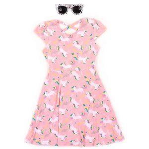 Girls Pink Blush Dress Sunglasses 2T Holiday Dress